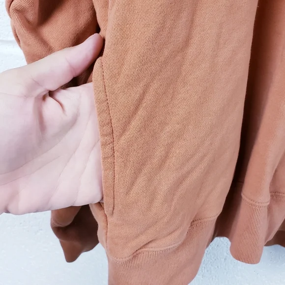 J.‎ Crew University Terry Half-Zip Cropped Sweatshirt Mock Neck Size XS Clay - Picture 6 of 10